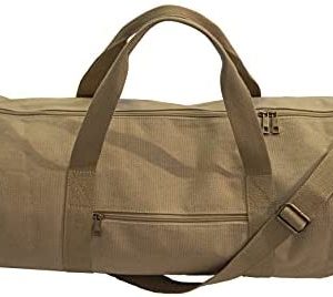 Vintage Style Weekender Duffel Bag, Waxed Canvas, 