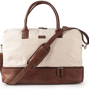 MyMealivos Canvas Weekender Bag, Overnight Travel 