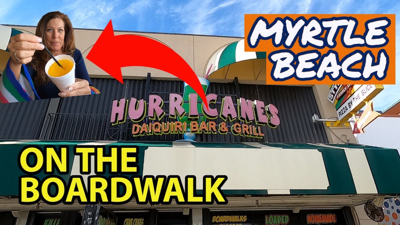 Hurricanes Daiquiri Bar and Grill on the MYRTLE BEACH BOARDWALK. Best daiquiris with and Ocean view.