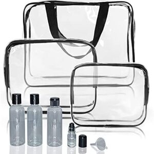 3 Pc Premium TSA Approved Toiletry Bag Travel Set,