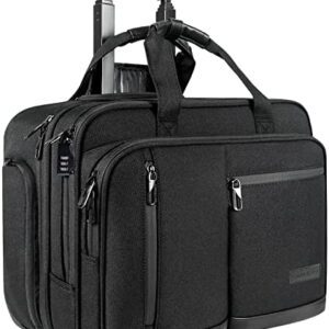 VANKEAN 17.3 Inch Rolling Laptop Bag Women Men wit