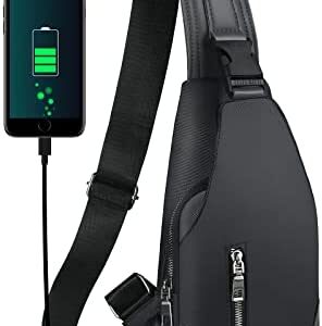 Sling Backpack with USB Chargi