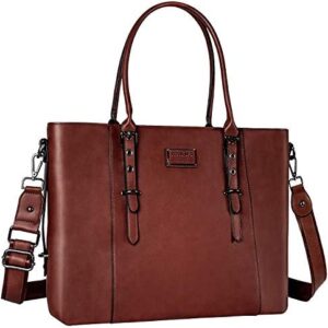 MOSISO PU Leather Laptop Tote 