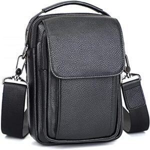 Augus Leather Small Messenger Bag For Men Crossbod