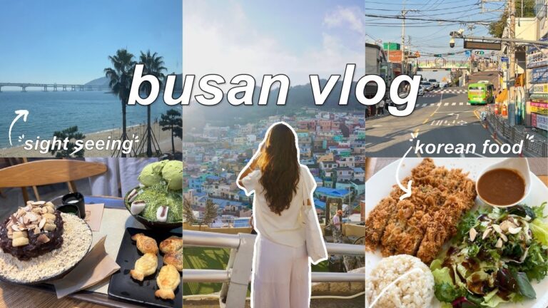 BUSAN VLOG | train to busan, gamcheon culture village, + trying bingsu *ੈ✩‧₊˚