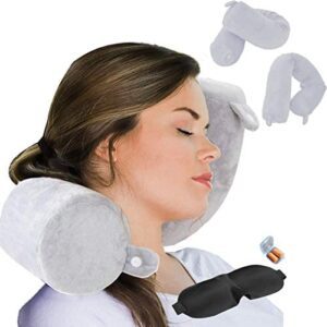 ZOYLEE Twist Memory Foam Travel Pillow Neck,Chin,S