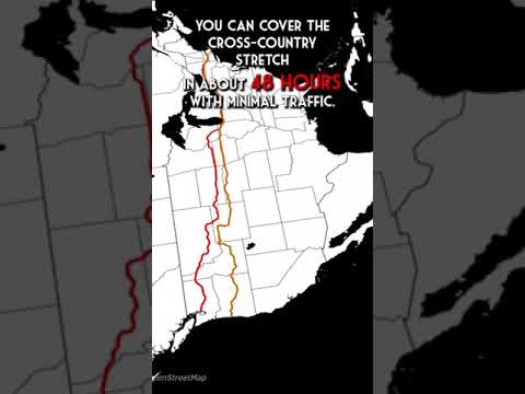 Can you drive coast to coast without taking an interstate? #maps #geography #travel