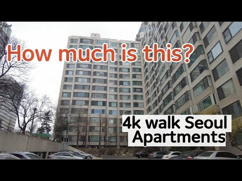 [4k] How much are apartments in Korea (homes price in Seoul) apartment tour 4k walk