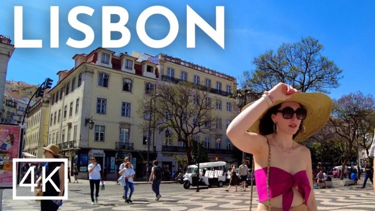 Lisbon 2023: Rossio, Restauradores & Avenida da Liberdade, Lisbon Portugal 4K