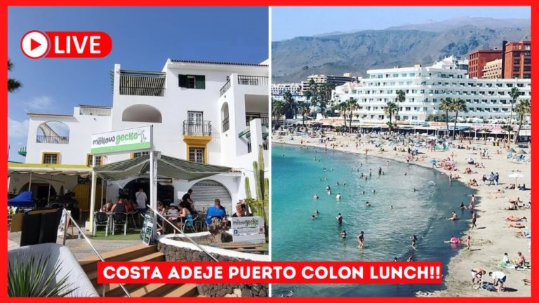 🔴LIVE: LUNCH in Puerto Colon, Costa Adeje Tenerife ☀️Canary Islands!