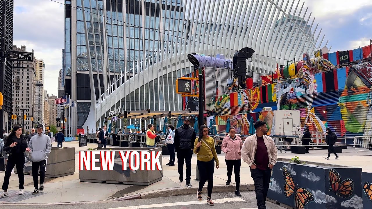 Virtual Walking Tour Of New York City 2023 – Downtown Manhattan Virtual Tour 4k HDR