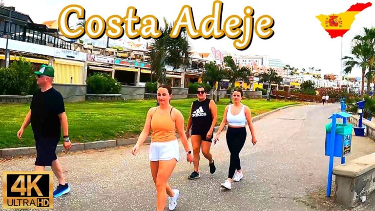 TENERIFE – COSTA ADEJE | Walk through various Places at the beginning of the Day 🧐 4K Walk ● 2023