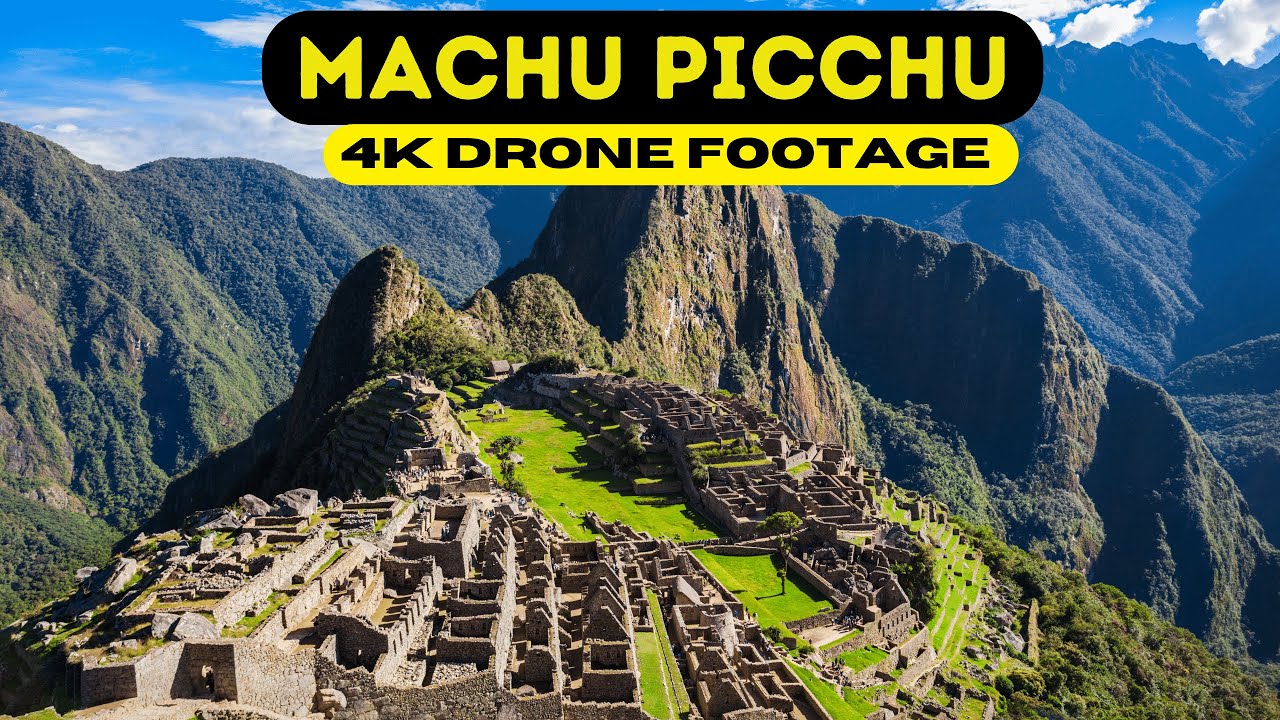 Aerial View of  Machu Picchu , Peru Amazing Places 4K