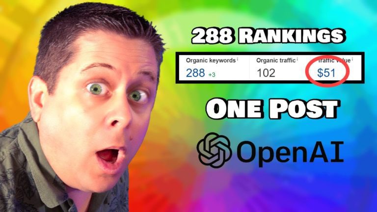 288 Google Rankings With ONE Ai Blog Post – Simple Chatgpt Hack!