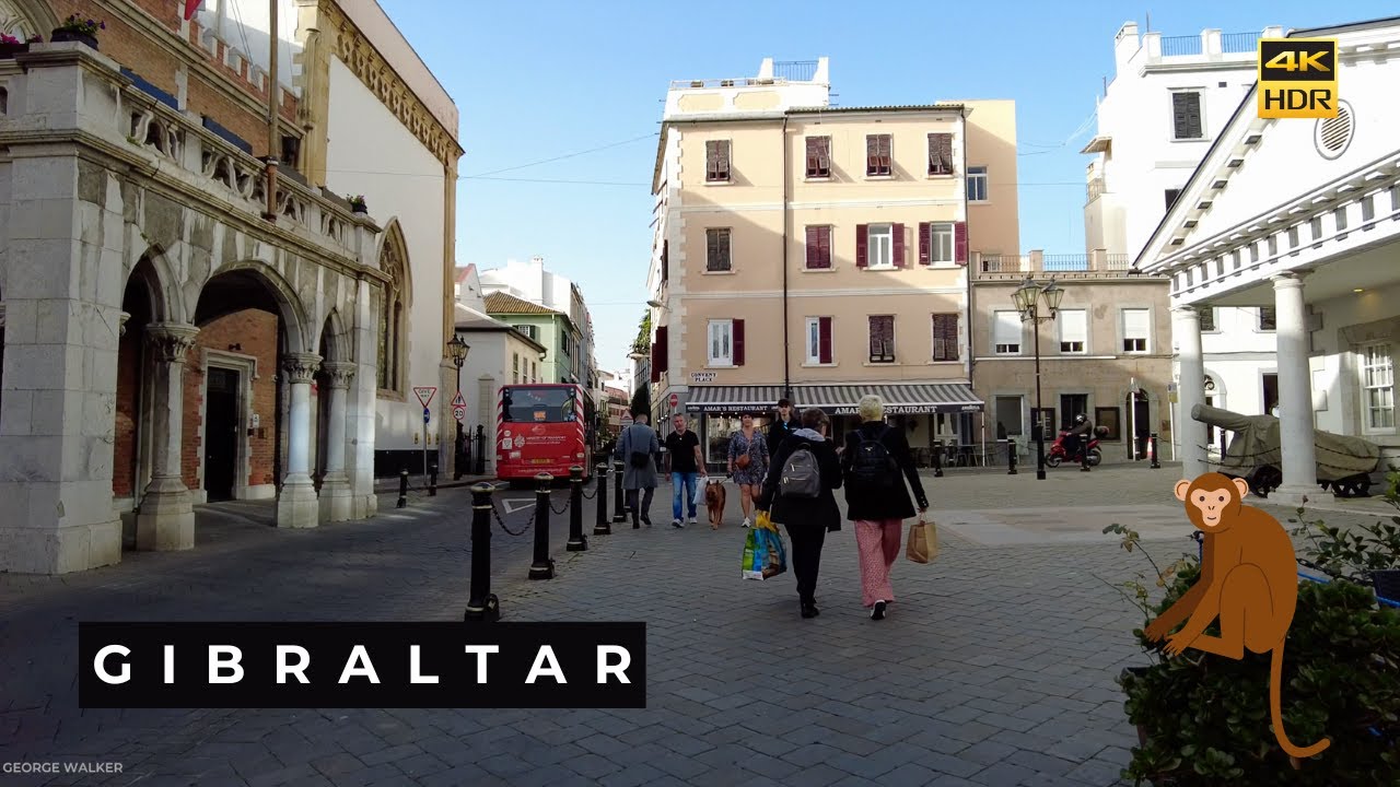 [4K] GIBRALTAR WALKING TOUR 2023 British Overseas Territory, United Kingdom