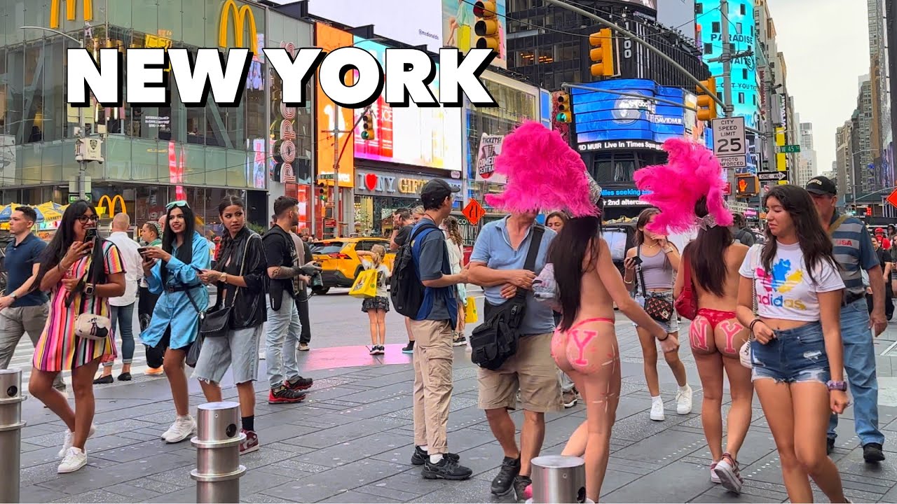 Times Square New York City 4K Walking Tour in Summer 2023 – Midtown Manhattan Walking Tour 4K