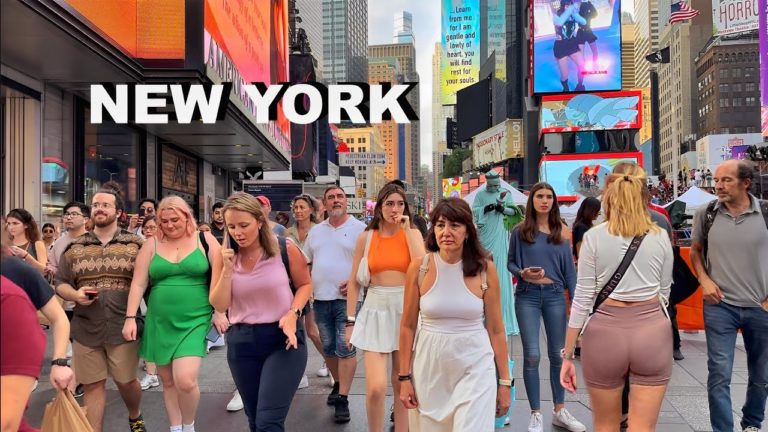 New York City Virtual Walking Tour – Times Square NYC 4K Walk, Hell’s Kitchen & Garment District