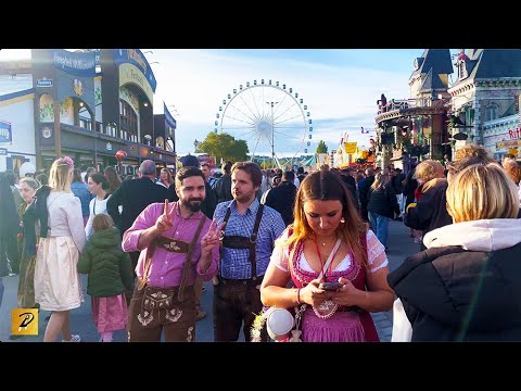 [4K] 🇩🇪 Cannstatter VolkFest 2023 | Day 1 – Walk 2 🍻Oktoberfest in Stuttgart Germany