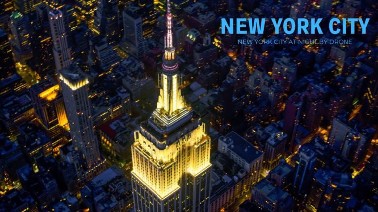 NYC | NEW YORK CITY AT NIGHT BY DRONE | NEW YORK DRONE FOOTAGE | DRONE SHOTS