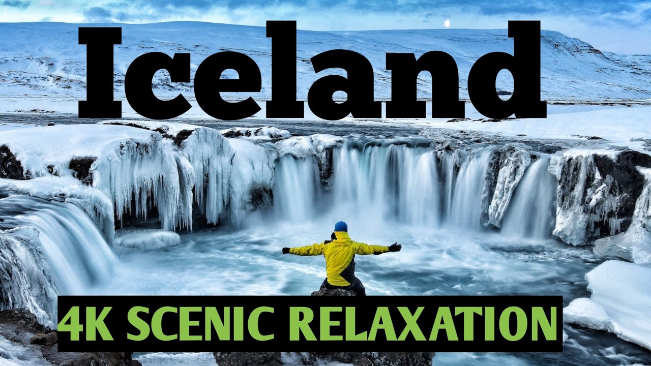 Iceland 4K-Scenic Relaxation  With Calming Music || iceland volcano || relaxing music