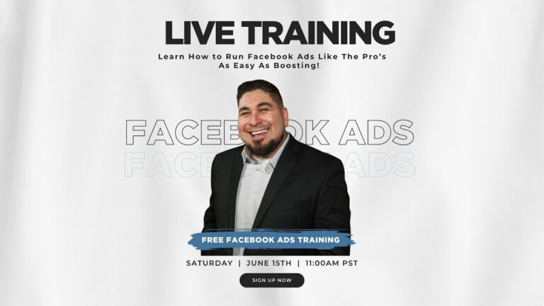 Free LIVE Facebook Ads Training