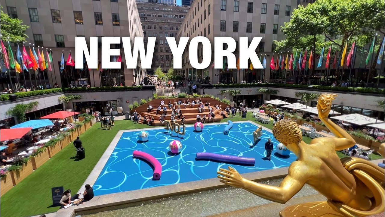 New York City LIVE Manhattan on Tuesday Afternoon & Rockefeller Center Pool Party (July 02, 2024)