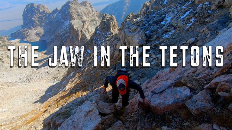 CLIMBING THE JAW VIA LAKE OF THE CRAGS TRAIL IN GRAND TETON NATIONAL PARK’S HANGING CANYON