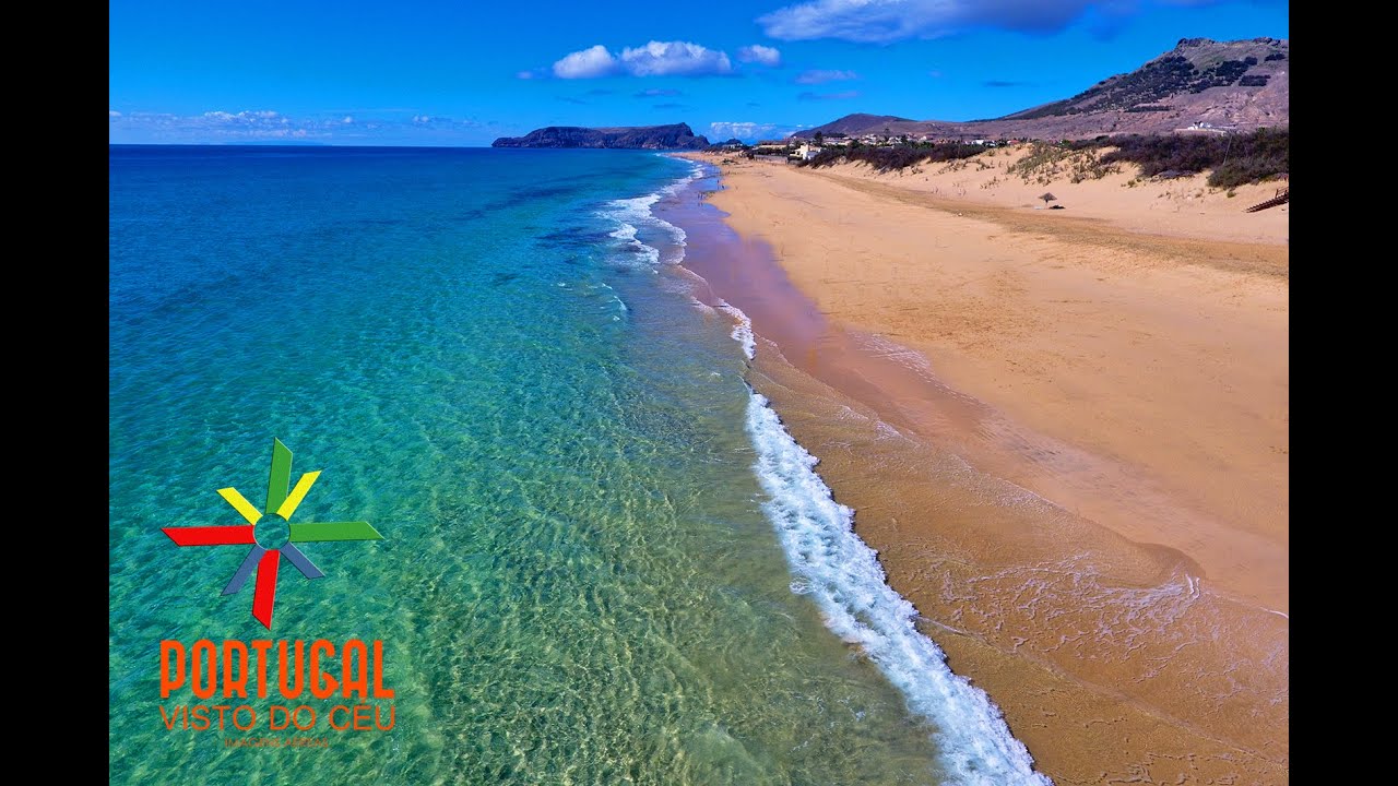 Porto Santo Beach aerial view – 4K Ultra HD